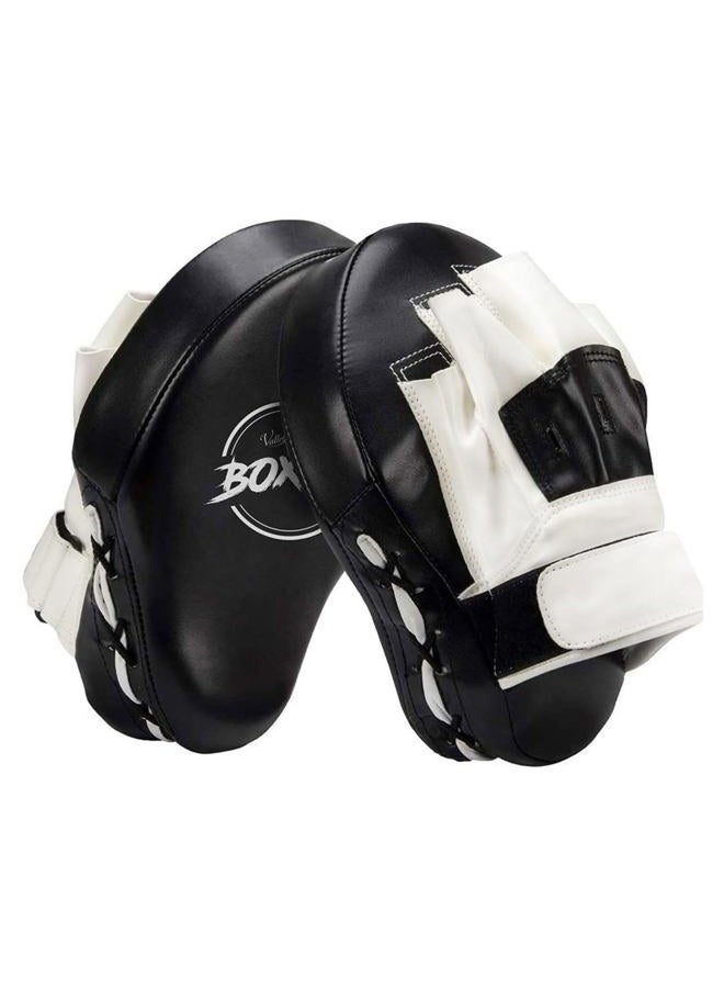 Valleycomfy Boxing Curved Focus Punching Mitts- Leatherette Training Hand Pads,Ideal for Karate, Muay Thai Kick, Sparring, Dojo, Martial Arts - Image 1