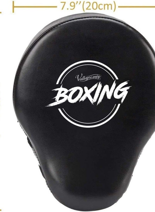 Valleycomfy Boxing Curved Focus Punching Mitts- Leatherette Training Hand Pads,Ideal for Karate, Muay Thai Kick, Sparring, Dojo, Martial Arts - Image 4