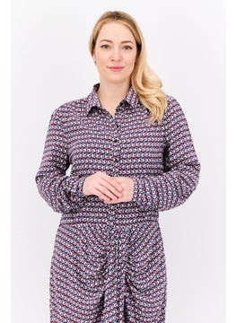 promod Women Allover Printed Midi Dress, Multicolor  - Image 2
