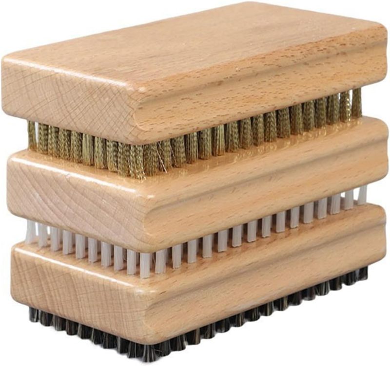 Snowboard Wax Brush Kit: 3-Piece Yellow Set - Durable Non-Shedding Bristles Ergonomic Wooden Handle for Snowboard Ski Maintenance & Waxing Enthusiasts - Image 2