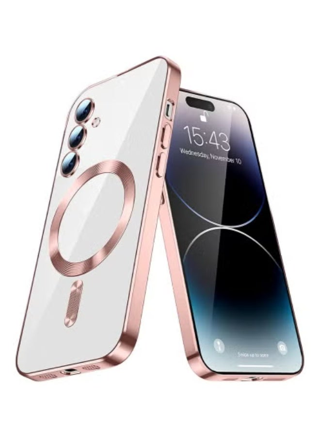 JAJEEK Magnetic Case for Samsung Galaxy Note 10+ Plus | Rose Gold Slim TPU Transparent Cover | MagSafe Compatible | Anti-Yellowing Shockproof Soft Case | Anti-Scratch Wireless Charging Back Case – YY - Image 1