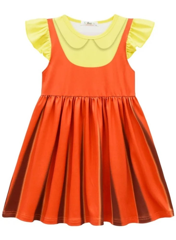squid game Kids Korean Squid Game Cosplay Costume Drama Calamari Juego Del Calarmar 123 Robot Doll Dress Girl Birthday Party Halloween Outfit - Image 3