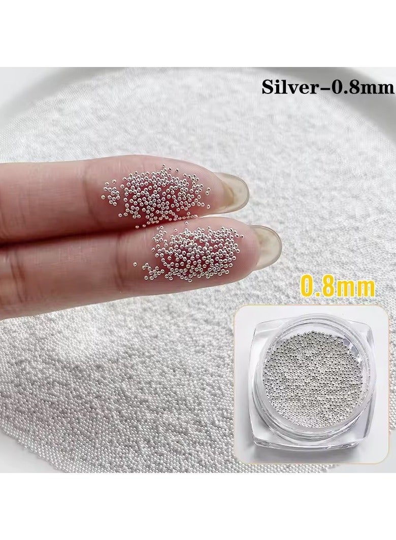 جلوسكي مسمار الفن الخرز الصلب الكرة المعدنية مايكرو الكافيار سبيكة مسمار الفن أحجار الراين مجوهرات مانيكير اكسسوارات DIY الحلي - Image 1