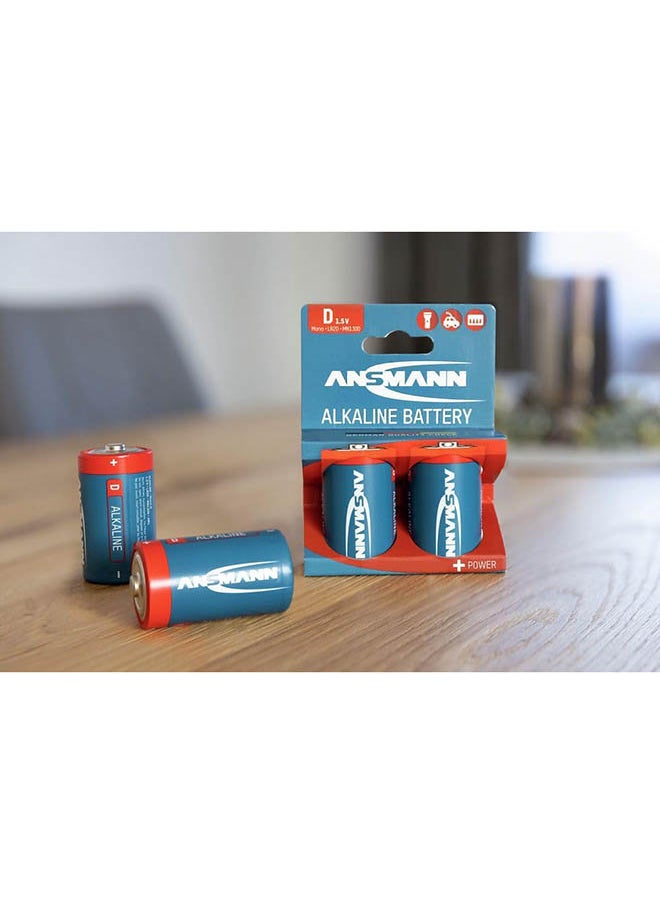 ANSMANN - Lr20 1.5V Mono D Alkaline Battery General Use Remote Wall Clock Flash Light Home Toys Office 5 Year Shelf Life - Image 1