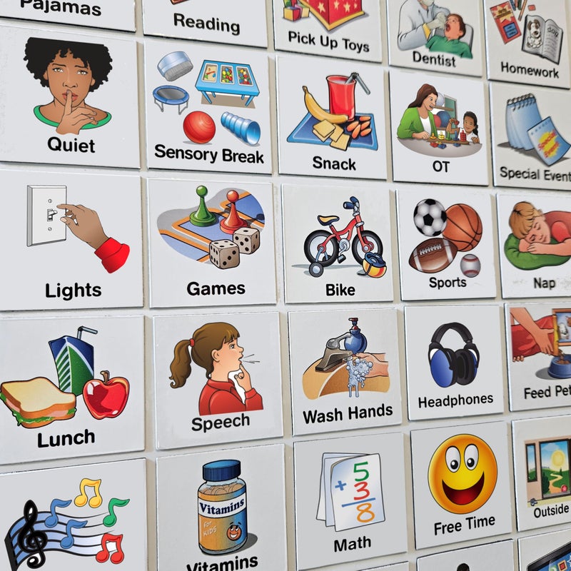 SchKIDules 153 pc Daily Visual Schedule Magnets for Kids-Create Healthy Routines, Reminders, Kids Calendars, Chore Charts & Behavioral Supports for Kids who Thrive on visuals, Type A Toddlers, Autism & ADHD - Image 1