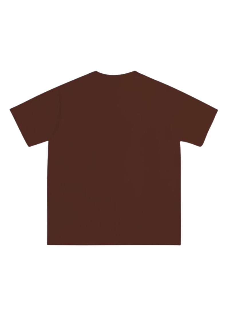 Thirty-One New Arrival Brown Fnibrand Printed Unisex Oversized T-shirt  - Image 2