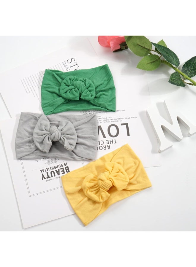 CELLOT  Super Stretchy Soft Knot Headbands with Hair Bows Head Wrap Hair Accessories For Newborn Baby Girls Infant Toddlers Kids A - Image 2