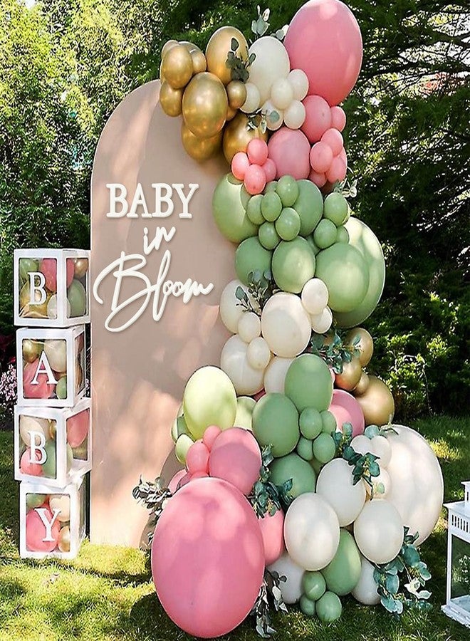 MASTRON Baby in Bloom Sign, 16”x24” Felt Letter Baby Shower Sign Baby in Bloom Party Decor Backdrop for Boy or Girl Baby Shower Gender Reveal 1st Birthday - White - Image 3