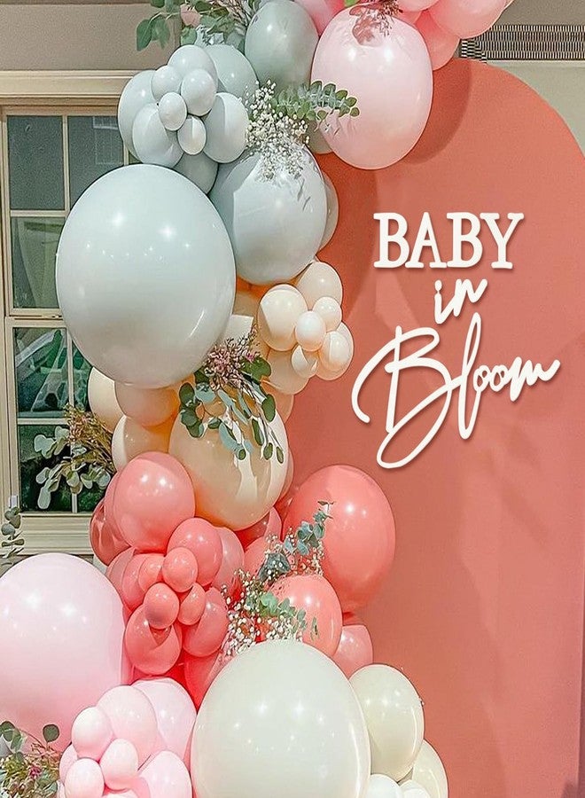MASTRON Baby in Bloom Sign, 16”x24” Felt Letter Baby Shower Sign Baby in Bloom Party Decor Backdrop for Boy or Girl Baby Shower Gender Reveal 1st Birthday - White - Image 5