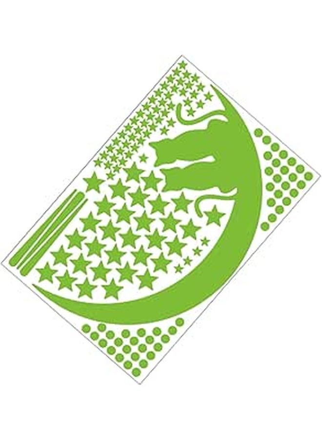 ملصقات قطط تتوهج في الظلام، ملصقات فلورية لتزيين المنزل والغرفة، سهلة التطبيق والإزالة - Image 1