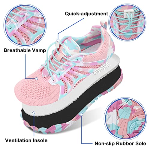 Scurtain Pink Womens Barefoot Aqua Shoes - Swim Walking Beach Pool Boating Diving Surf Water Socks Size 7.5/6 M - Image 4