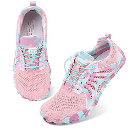 Scurtain Pink Womens Barefoot Aqua Shoes - Swim Walking Beach Pool Boating Diving Surf Water Socks Size 7.5/6 M - Image 2