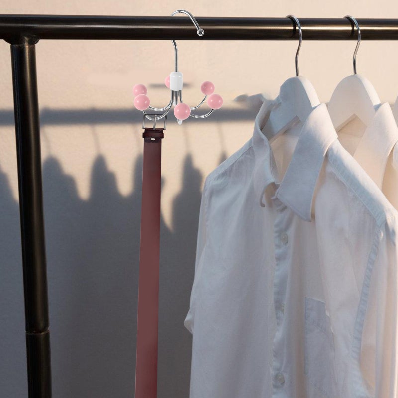 Space Saving Clothes Hanger Swivel Belt Hanger Multi Hook Hanger Coat Hat Hook Rotary Hanger - Image 4