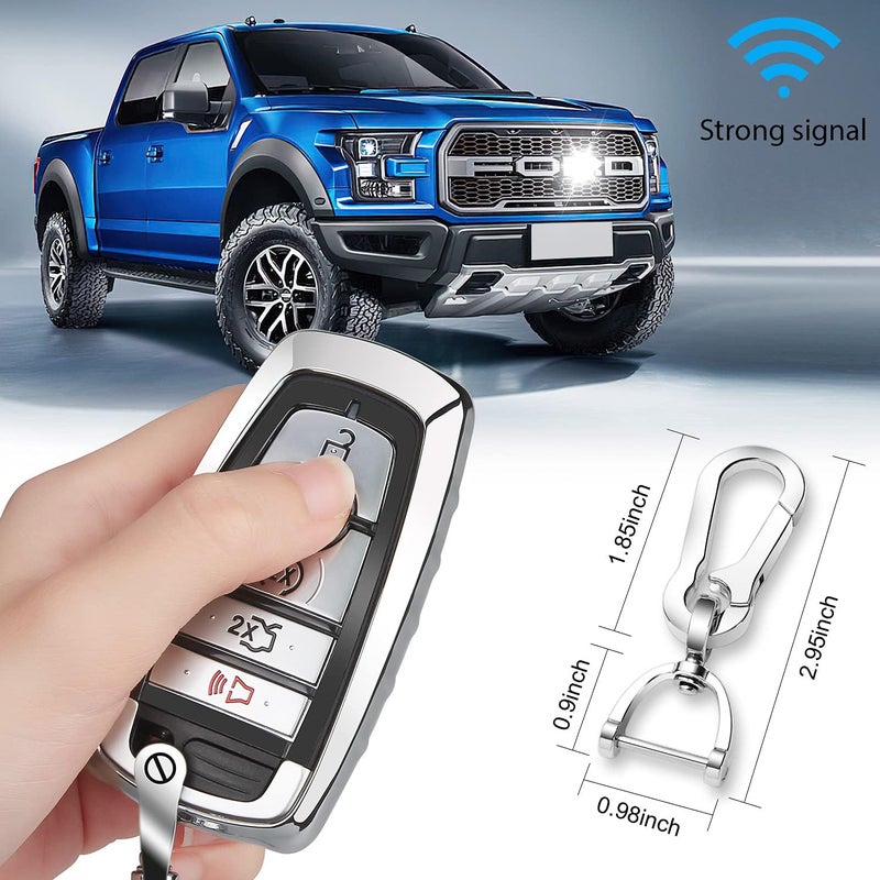 QBUC TPU Key Fob Cover for Ford Vehicles with Keychain - Compatible with 2017-2019 Models - Image 4