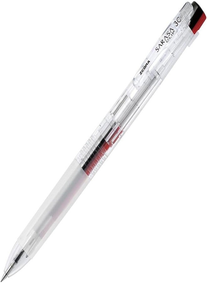 QULLITY ZEBRA SARASA Clip 3C Cleanness 0.5mm Multicolor Pen & Refills (Black, Blue, Red), qullity original Black slim pen case - Image 2