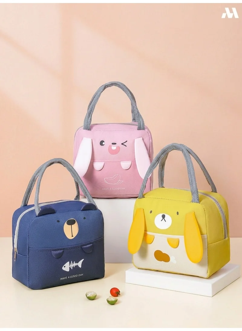 Mobcos Ear Panda Yellow Lunch Bag Mobcos Ear Panda Yellow Large Capacity Insulated Lunch Bag | Waterproof & Stain-Resistant Meal Tote with Advanced Temperature Retention | Durable Polyester Lunch Bag for Office & School  | Best Price UAE