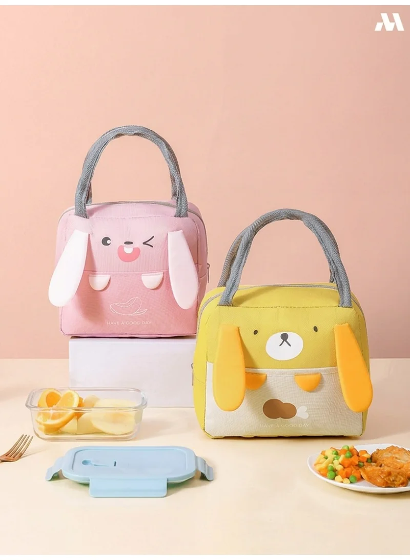 Mobcos Ear Panda Yellow Lunch Bag Mobcos Ear Panda Yellow Large Capacity Insulated Lunch Bag | Waterproof & Stain-Resistant Meal Tote with Advanced Temperature Retention | Durable Polyester Lunch Bag for Office & School  | Best Price UAE