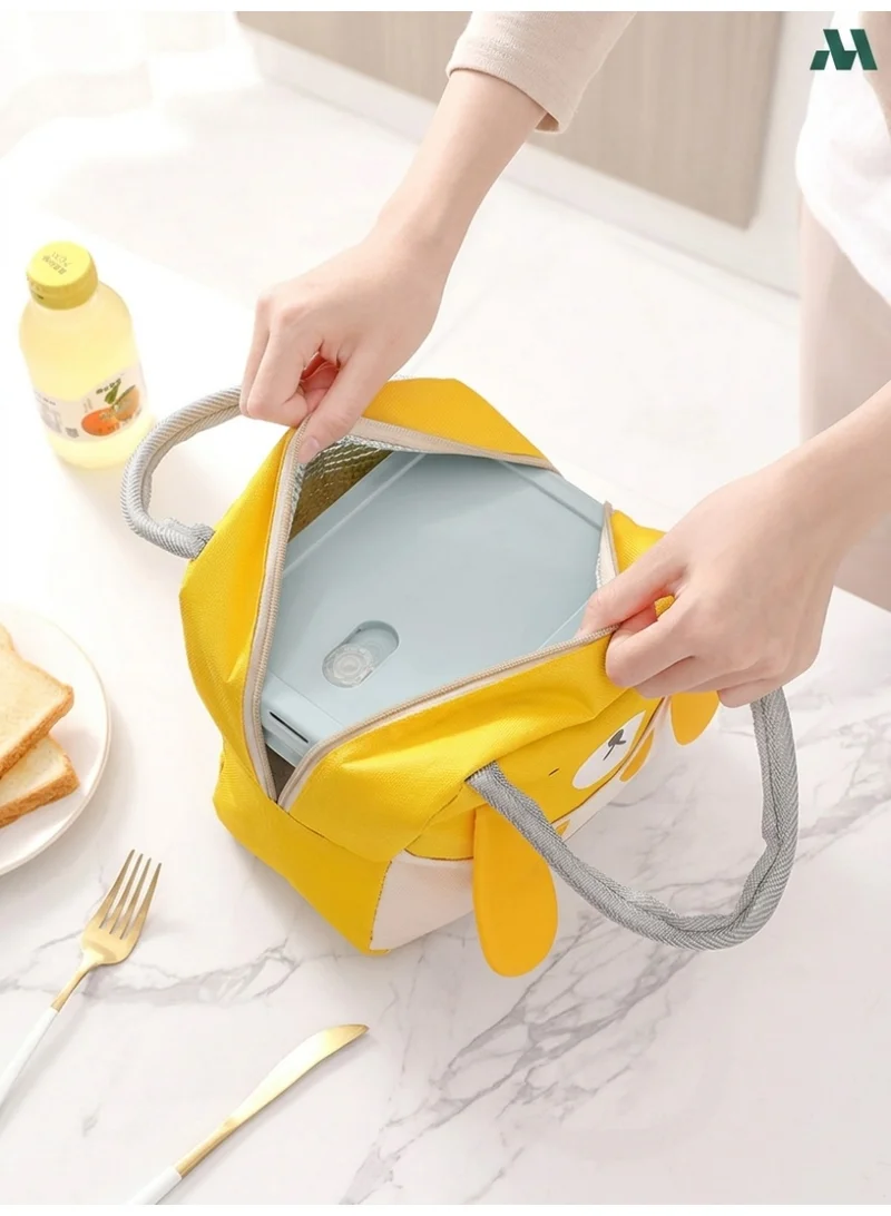 Mobcos Ear Panda Yellow Lunch Bag Mobcos Ear Panda Yellow Large Capacity Insulated Lunch Bag | Waterproof & Stain-Resistant Meal Tote with Advanced Temperature Retention | Durable Polyester Lunch Bag for Office & School  | Best Price UAE
