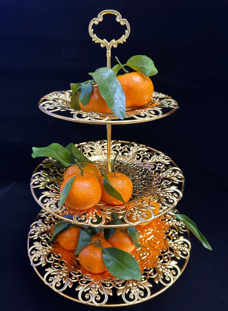 3-Tier Cupcake Stand, Dessert Tower Tray,Tiered Serving Cake Stand, Dessert Stand Pastry Stand for Party, Wedding, Decoration, Hosting - Image 2