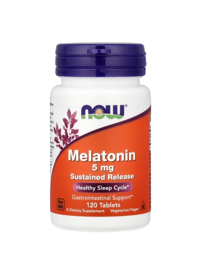 now Melatonin, 5 mg, 120 Tablets - Image 1