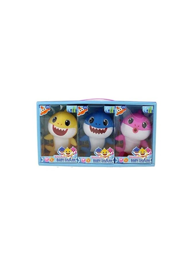 TOY GARDEN Baby Shark Toy Set – 3-Pack of Colorful Singing Sharks with Blue, Yellow, and Pink Characters – Interactive Musical Plush Dolls for Kids, Perfect for Baby Shark Fans  - Image 2