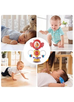 ELIKLIV Baby Rattle Toy with Suction Cup, Interactive Baby High Chair Activity Toy for 3 Months and Up(Red)  - Image 5