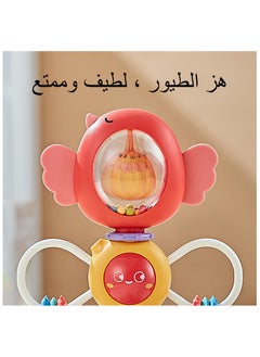 ELIKLIV Baby Rattle Toy with Suction Cup, Interactive Baby High Chair Activity Toy for 3 Months and Up(Red)  - Image 4