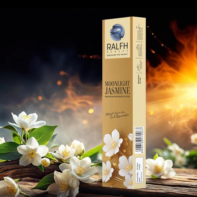 RALFHSENSES Ralfh Senses 4in1 Agarbatti Experience The Soothing fragrances of Classic Chandan Rose Jazz Jasmine Chandan Pack of 4 Ralfh Agarbatti Combo Agarbatti Pack 2  - Image 4