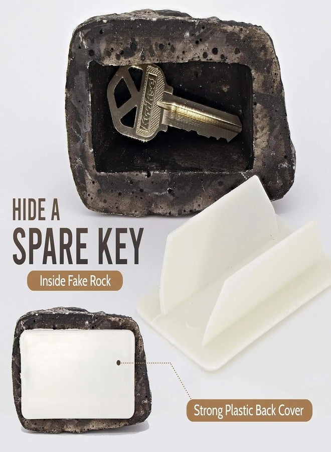 Red Champion Key Rock Hider Outdoor, Fake Rock Key Hider, Weatherproof and Safe Rock Key Hider for Spare Keys, Look and Feel Likes Real Stone for Outdoor Yard Garden Geocaching in Plain Sight - Image 2
