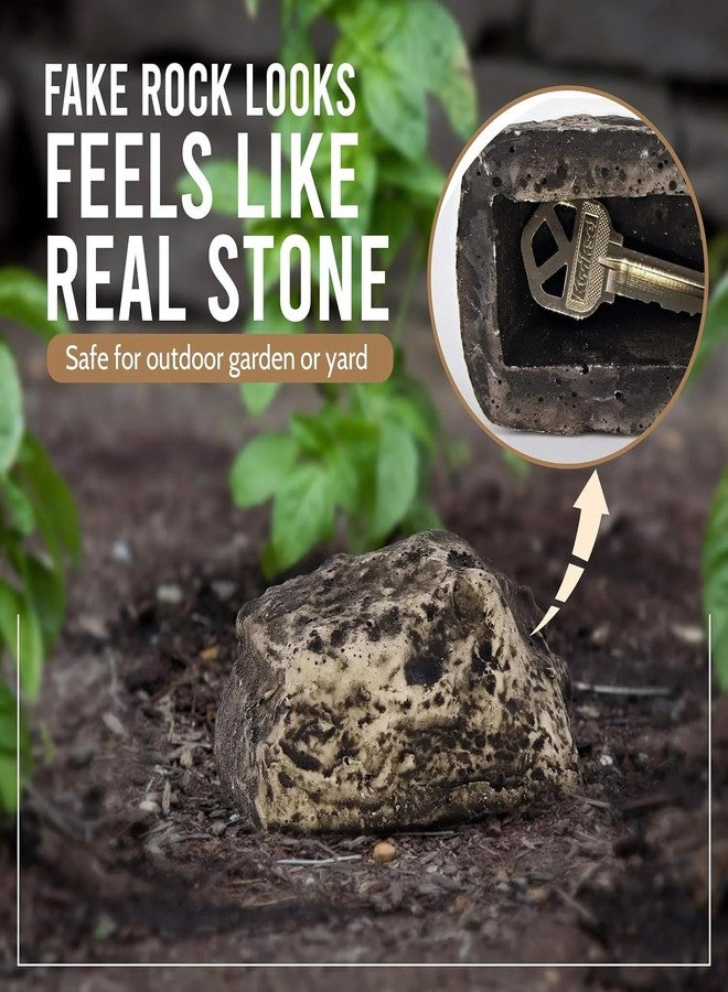 Red Champion Key Rock Hider Outdoor, Fake Rock Key Hider, Weatherproof and Safe Rock Key Hider for Spare Keys, Look and Feel Likes Real Stone for Outdoor Yard Garden Geocaching in Plain Sight - Image 5