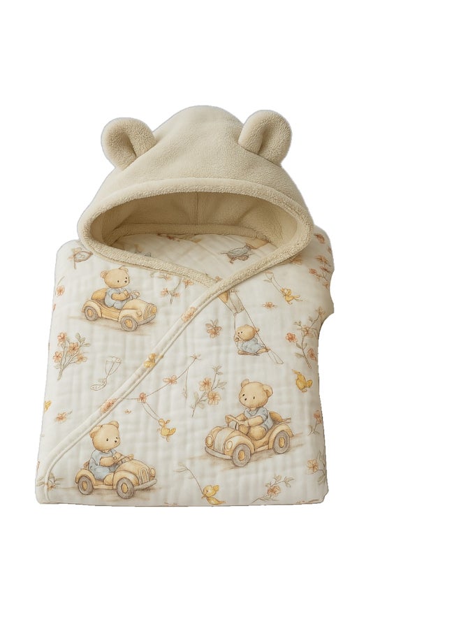 كايندر فالي منشفة على شكل عباءة بأذني أرنب - Image 4