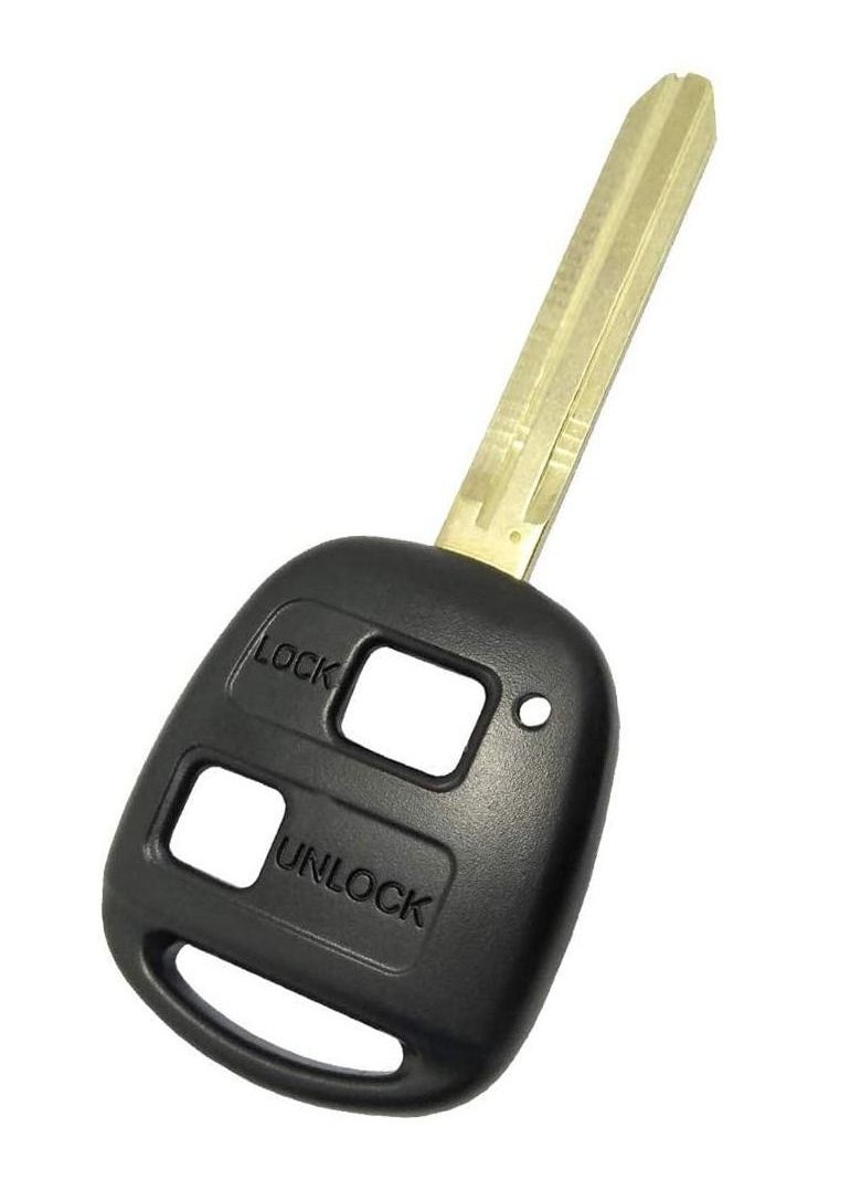 Rubik - 2 Buttons Replacement Remote Key Shell Fob Case for Toyota Camry Corolla Prado Land Cruiser FJ Cruiser Avalon Matrix RAV4 Venza Yaris with Uncut Blade - Image 1