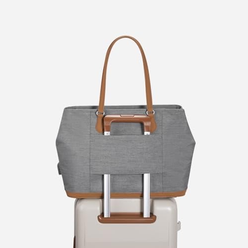 Nordace Siena Pro Tote Plus - Spacious 15 Inch Laptop Work Tote Bag for Everyday & Travel (Gray) - Image 4