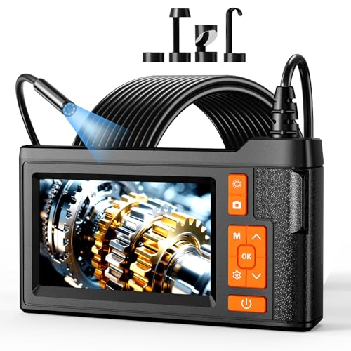 GinoCaco Borescope Camera with Light, 4.3" Endoscope Camera 1080P HD(Support Photo/Video), IP67 Waterproof Snake Camera, Easy Use Ideal Gadget for Inspection Walls, Automotive Engines, Pipes (16.5ft) - Image 1