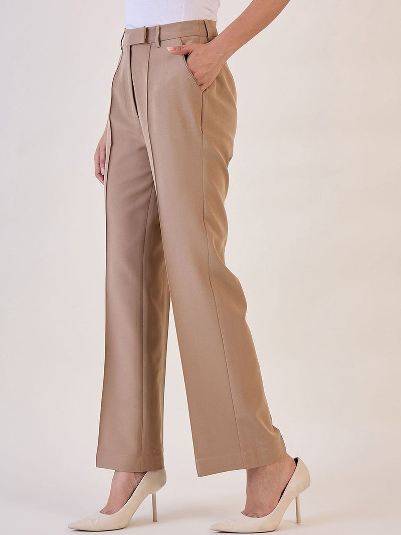 Powersutra Brown Straight Fit Trouser for Women - Image 2