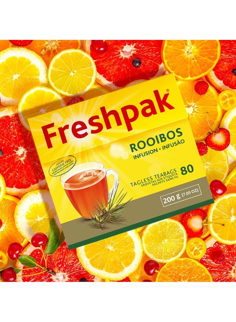 Freshpak Rooibos Tea, Naturally Caffeine Free, 80 Teabags - Image 3