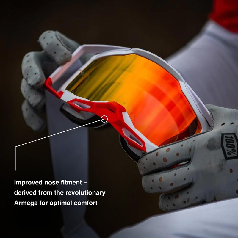 ZENIKO 100% Racecraft 2 Mountain Bike & Motocross Goggles - MX and MTB Racing Protective Eyewear (Mission - Mirror Pink Lens) - Image 5