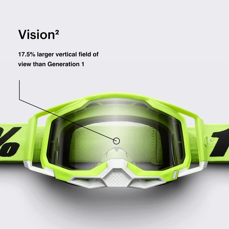 ZENIKO 100% Racecraft 2 Mountain Bike & Motocross Goggles - MX and MTB Racing Protective Eyewear (Mission - Mirror Pink Lens) - Image 4