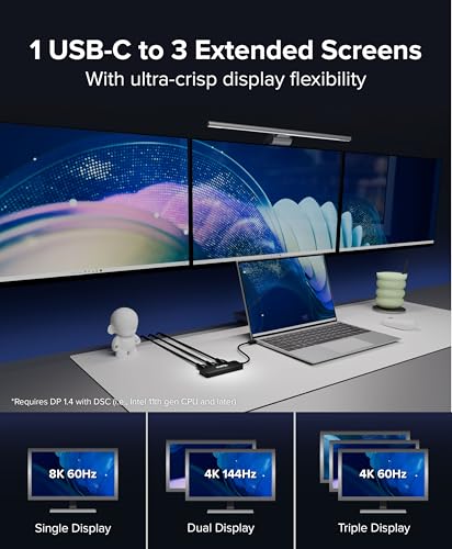 Plugable USB C to HDMI Multi Monitor Adapter | Triple 4K60 Displays | Driverless MST Hub for Windows, Chrome OS, USB-C, Thunderbolt, USB4 Laptops | Multi HDMI Ports, HDR & HDCP Compliant (USBC-MSTH3) - Image 3