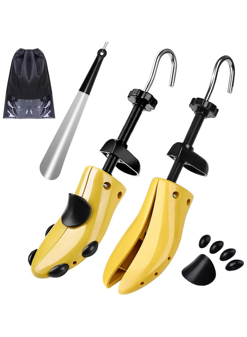 Eachway Pair of Professional 2-Way Premium Shoe Stretcher Tough Plastic Shoe Trees, Adjustable Length & Width Durable Shoe Shaper for Men and Women (Large) - Image 1