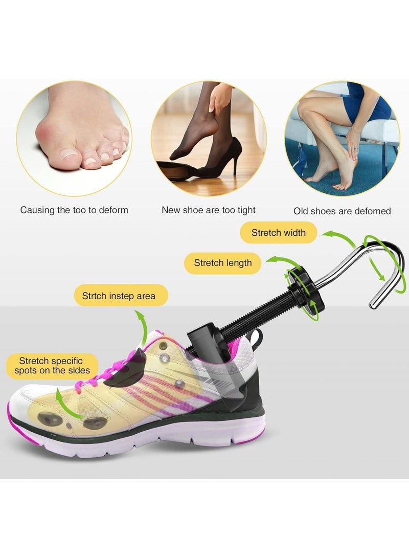Eachway Pair of Professional 2-Way Premium Shoe Stretcher Tough Plastic Shoe Trees, Adjustable Length & Width Durable Shoe Shaper for Men and Women (Large) - Image 3