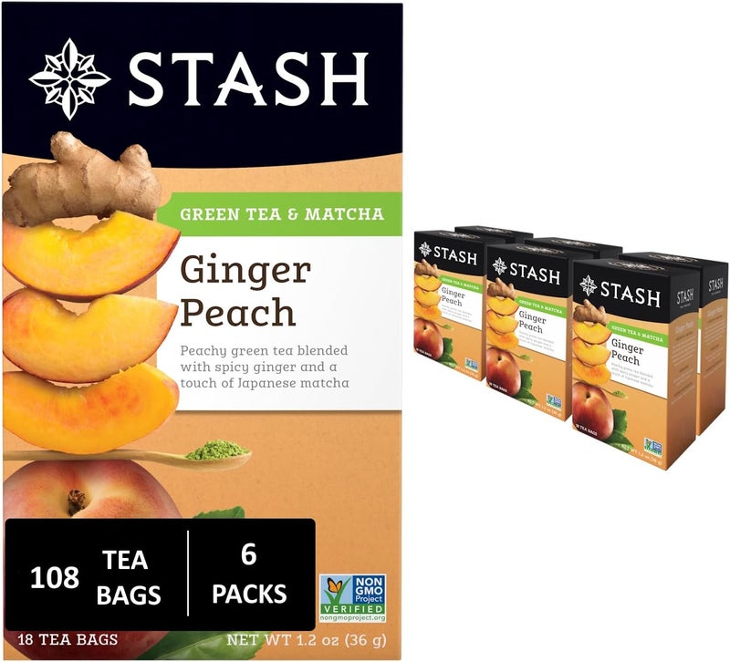 Stash Tea Ginger Peach Green Tea with Matcha - Image 1