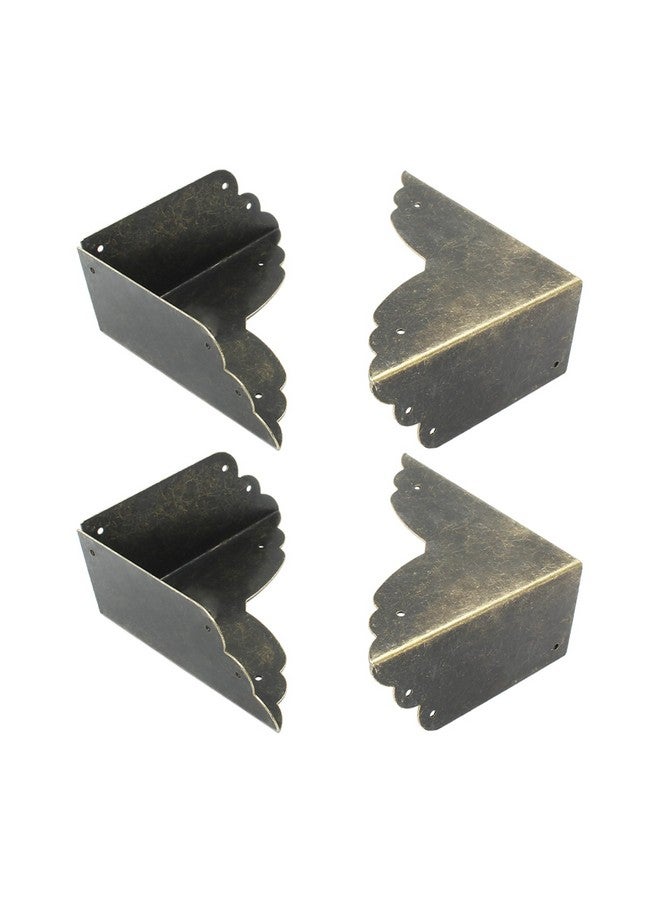 Bivethoi 4 Packs Bronze Box Corner Protectors, Edge Cover Safety Guard Furniture Decorative Metal Table Corner (2.76" x 1.18") - Image 3