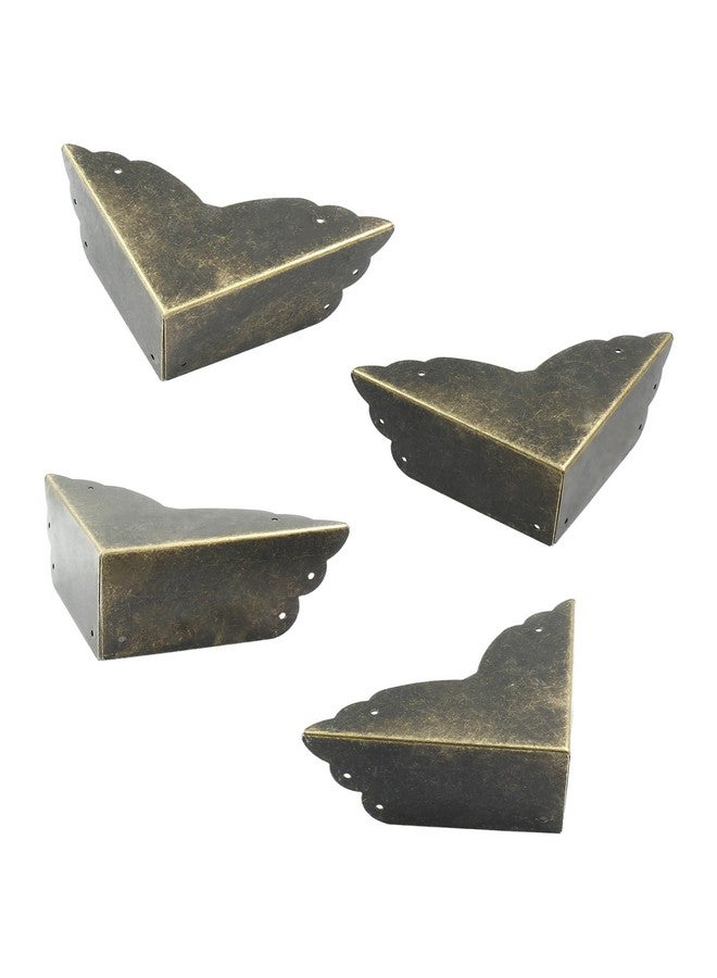 Bivethoi 4 Packs Bronze Box Corner Protectors, Edge Cover Safety Guard Furniture Decorative Metal Table Corner (2.76" x 1.18") - Image 1