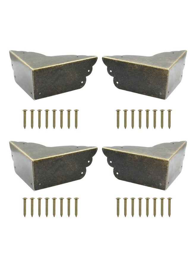 Bivethoi 4 Packs Bronze Box Corner Protectors, Edge Cover Safety Guard Furniture Decorative Metal Table Corner (2.76" x 1.18") - Image 5