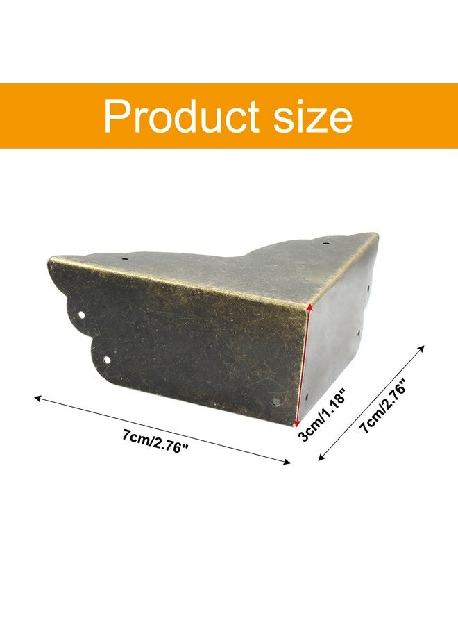 Bivethoi 4 Packs Bronze Box Corner Protectors, Edge Cover Safety Guard Furniture Decorative Metal Table Corner (2.76" x 1.18") - Image 2