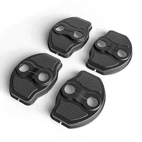 CYBERBEANS TPE Door Shock Absorber for 2017-2025/2026 Tesla Model 3/Y Accessories Including Juniper & Highland Series Door Lock Cover Protector Anti-Rust (4-Pack,Carbon Edition) - Image 1