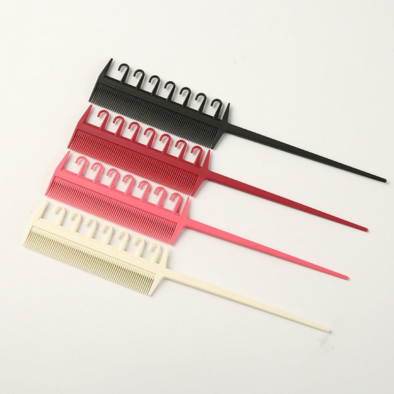 Professional Barber Combs Set 2PCS Pointed Tail Styling Dye Tools Random Color - Image 4