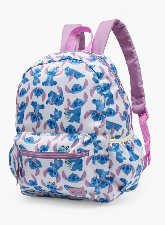 ديزني Stitch Print School Backpack For Girls 13 Years+ With Adjustable Shoulder Straps - 18 Inches - 17x37x37 CM
