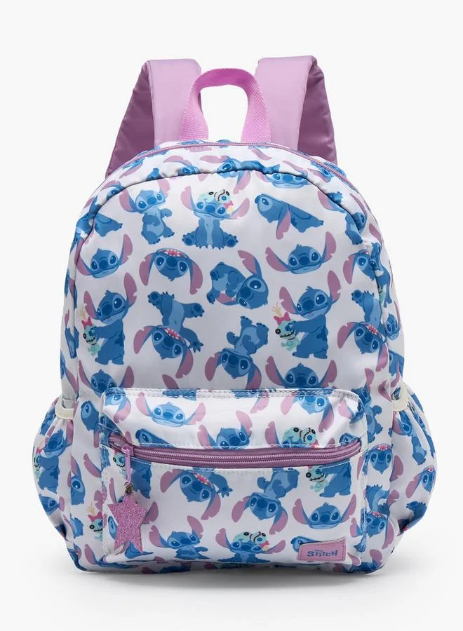 ديزني Stitch Print School Backpack For Girls 13 Years+ With Adjustable Shoulder Straps - 18 Inches - 17x37x37 CM